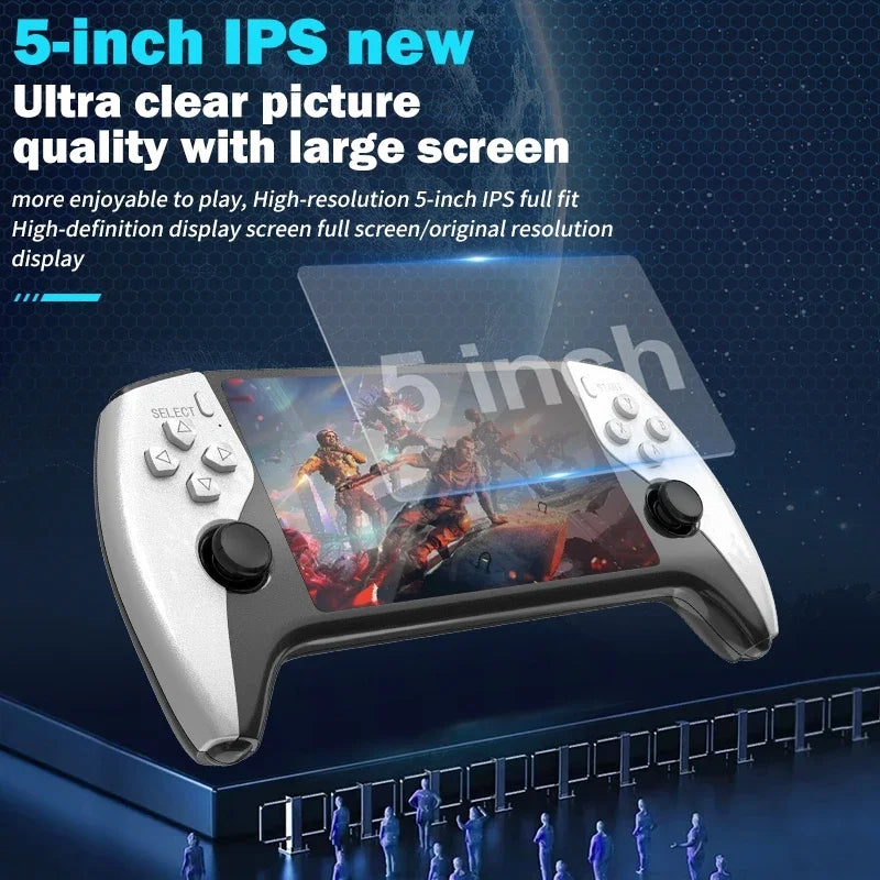 New SF3500 Retro Handheld Video Game Console Linux System 5.0 Inch 854*480 IPS Screen 3000mAh Portable Pocket Video Player Games
