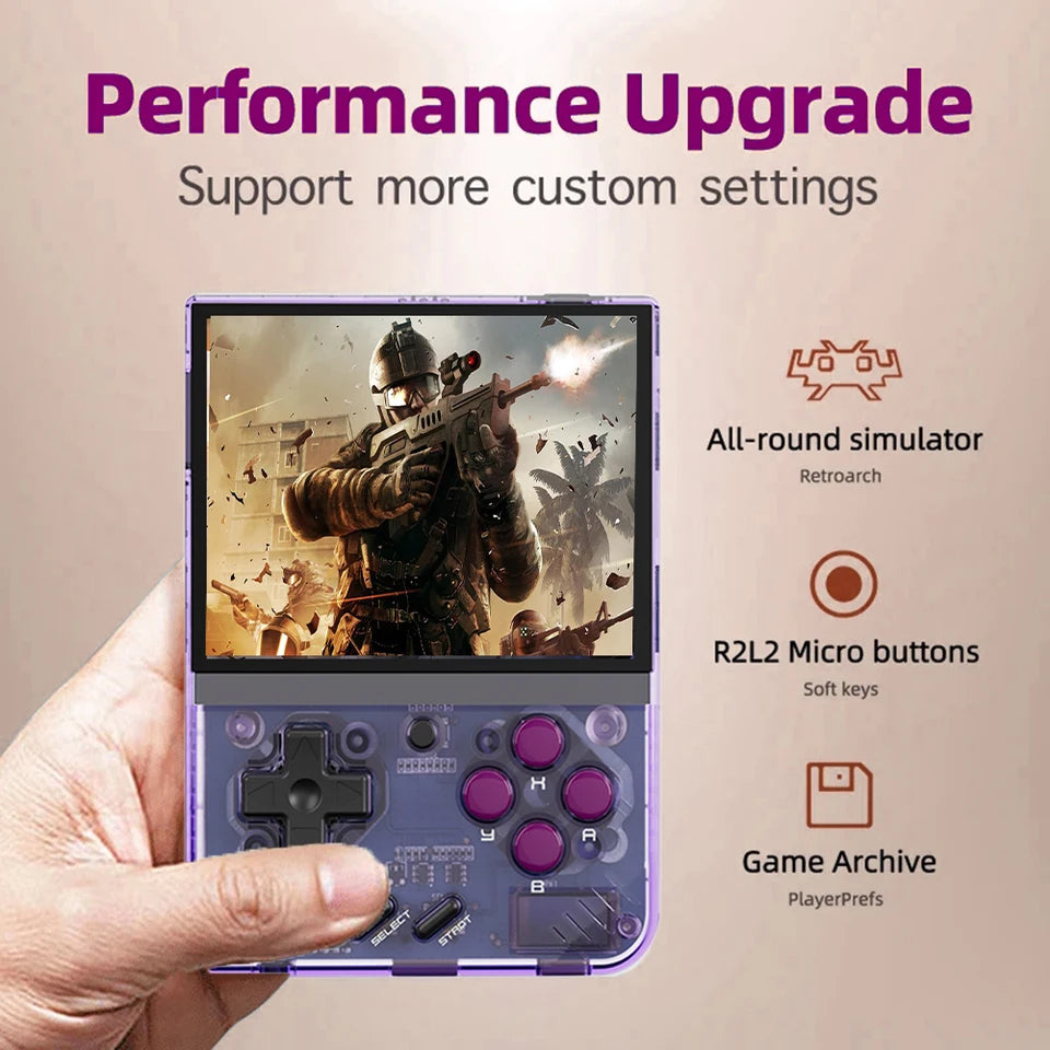 MIYOO Mini Plus Portable Retro Handheld Game Console Linux System 3.5Inch IPS Screen WiFi 3000mAh Classic Gaming Emulator