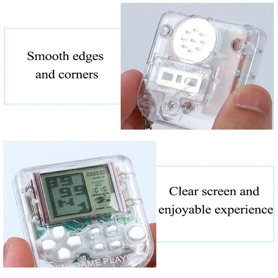Portable Pocket Mini Classic Game Machine Keychain Children's Handheld Retro Nostalgic Game Console With Keyring Kids Toys Gift