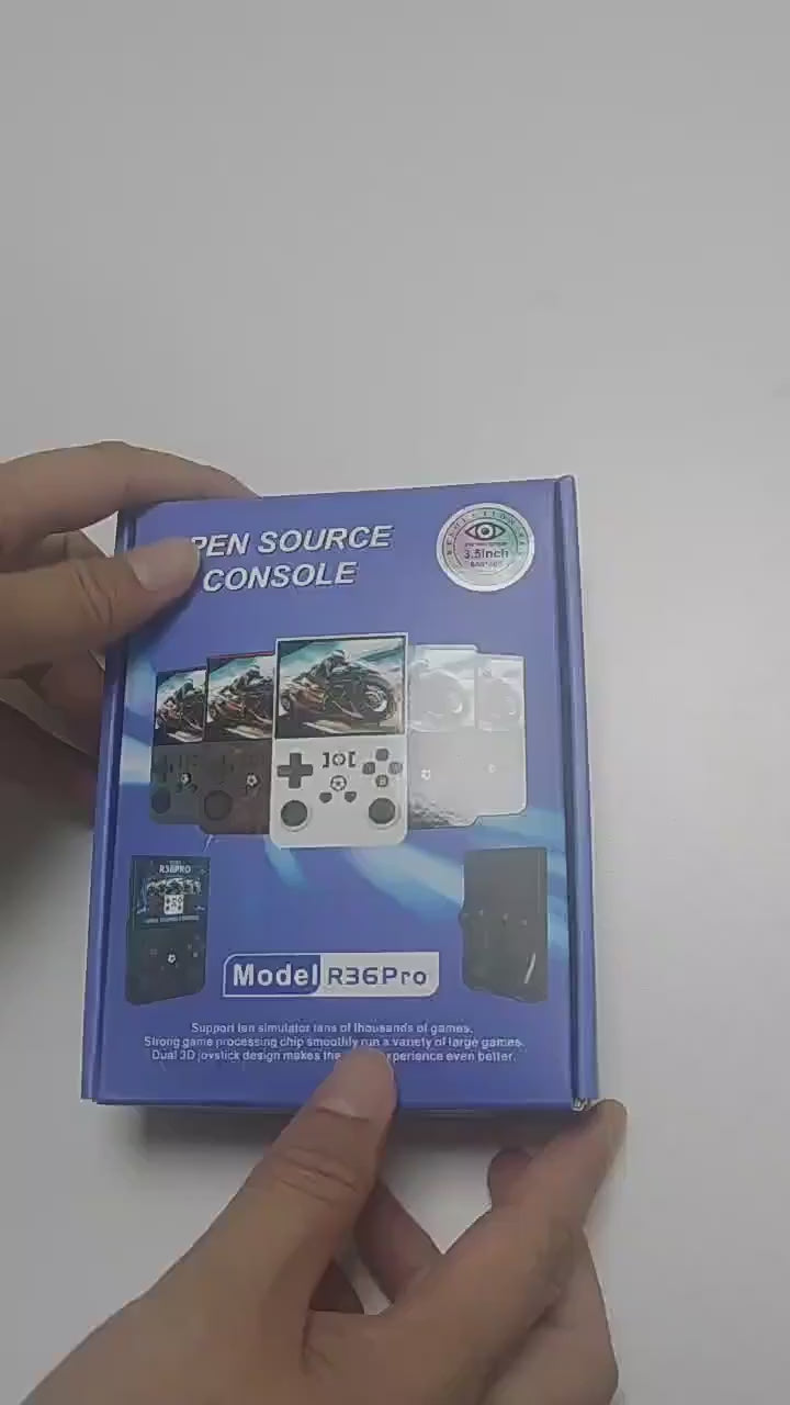 AISLPC R36PRO Retro Handheld: 3.5" IPS, 64/128GB/30000+ Classics Game Linux OS Crisp HD Visuals Expandable 256GB TF Card Support